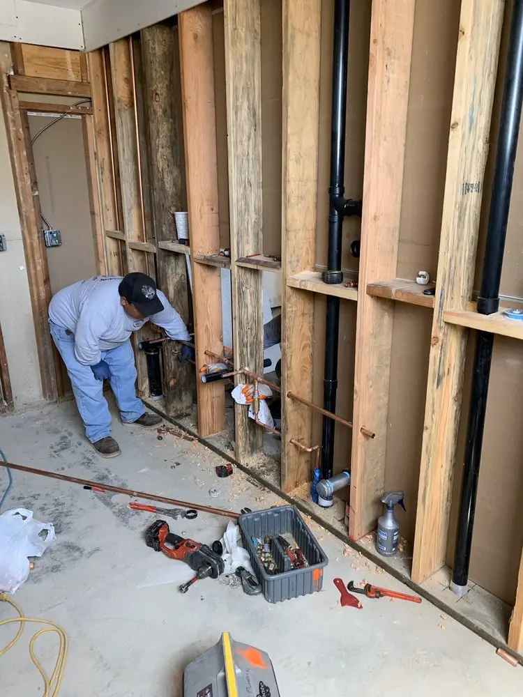 Commercial rough-in plumbing for Water Heater Replacement in Bethel